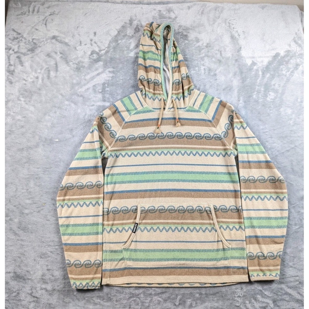 Howler Bros Hoodie Men Small Terry Cloth Southwestern Aztec Tribal Stripe Casual